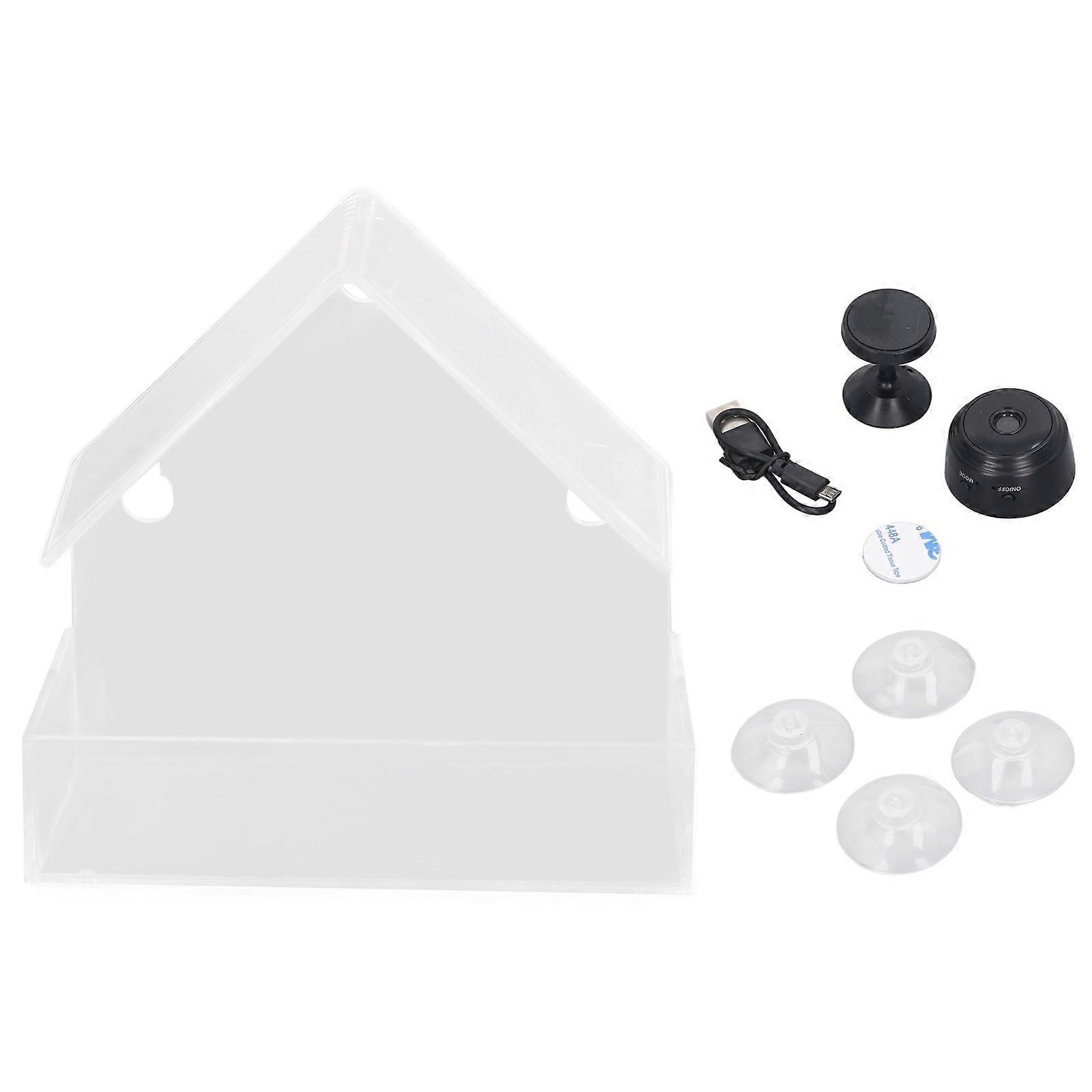 Camera Smart Bird Feeder 720HD Remote Connection Night Vision Clear Birds Window Feeder with Strong Suction Cups