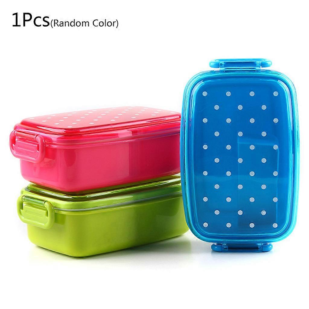 Portable Plastic Salad Containers Picnic Box Fresh-keeping Plastic Lunch Boxes