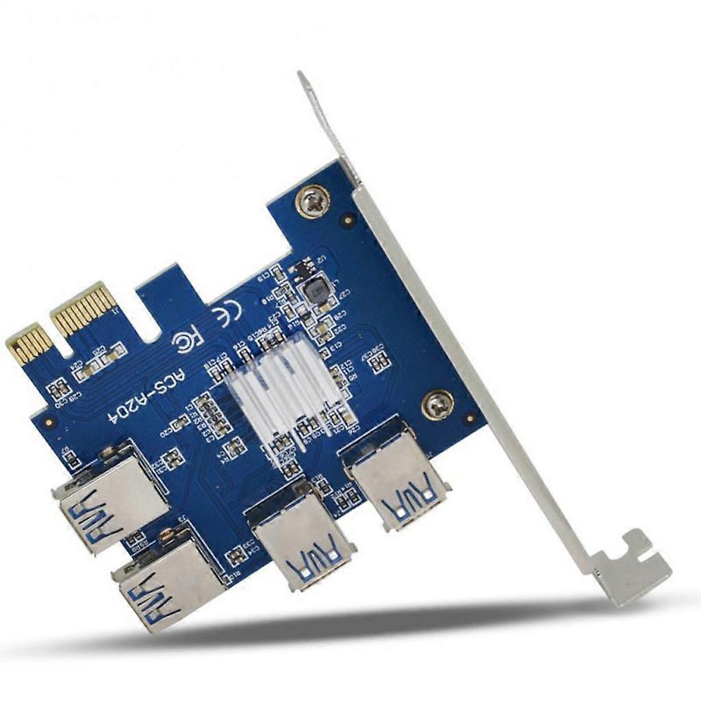 009S PCI Express Multiplier PCI-E Riser Card PCIE 1 to 4 Slot USB