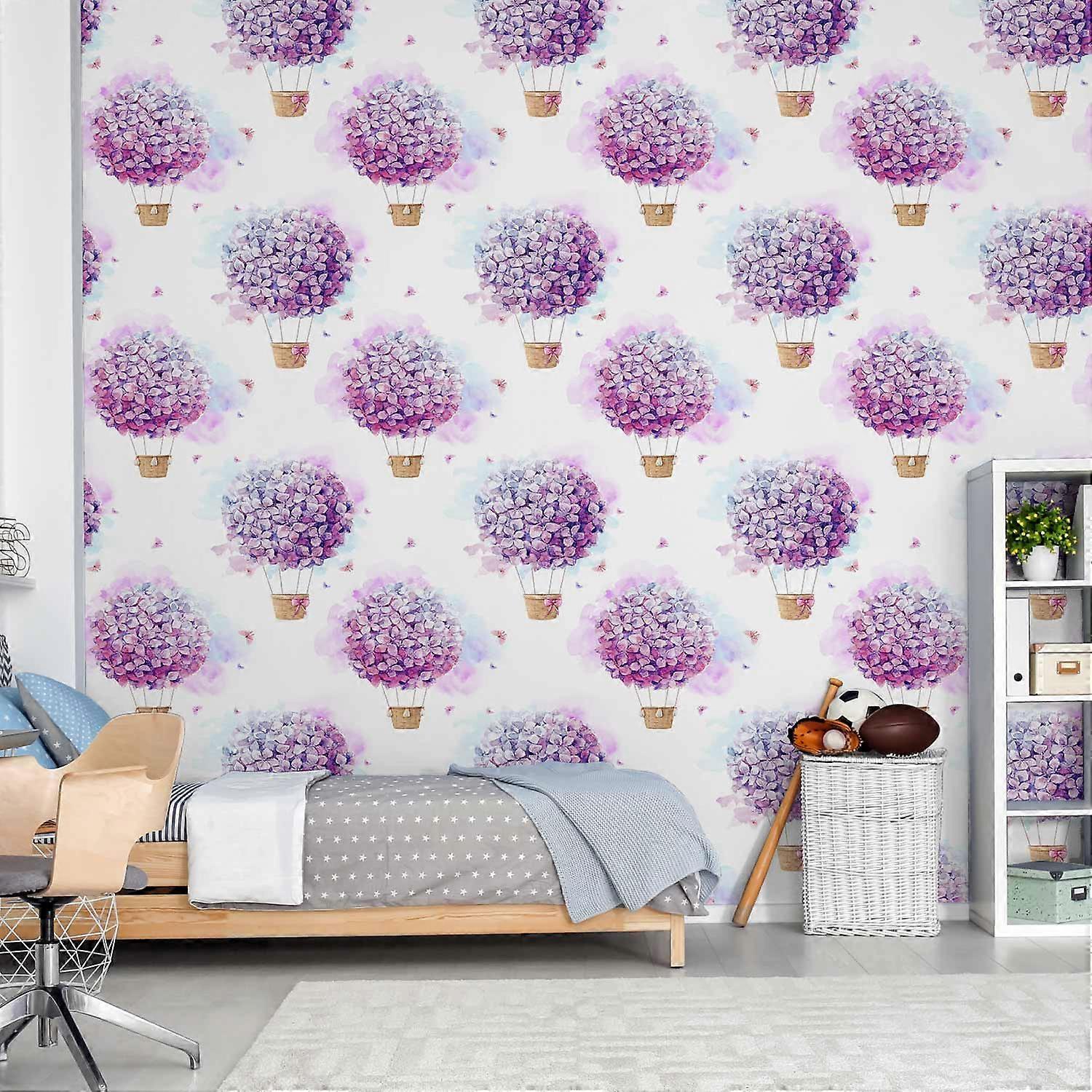 Tapet - Balloner af blomster