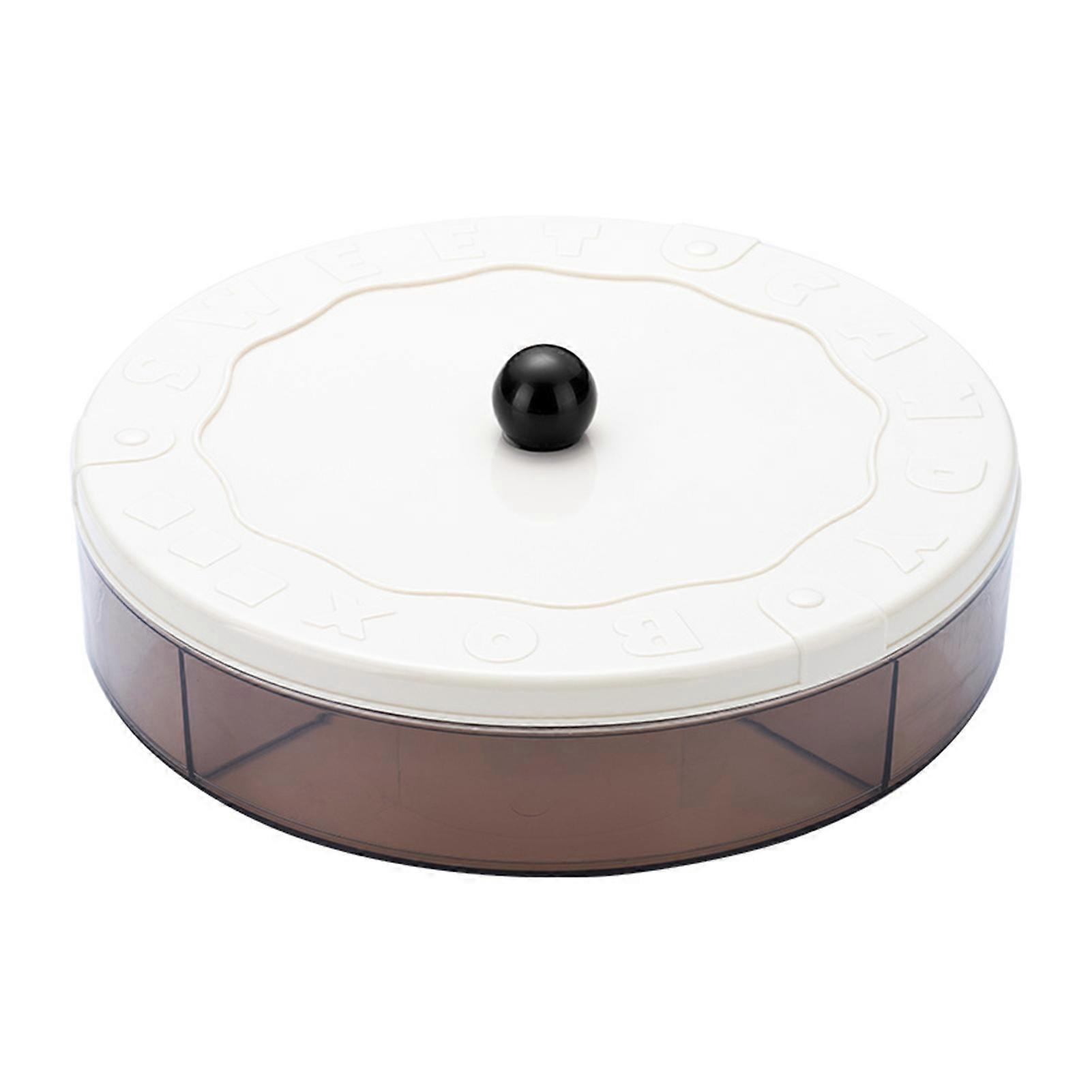 Dried Fruit Box with Lid Airtight Double-Layered Compartment Snack Container Food Storage Organizer Party Platter for Candy Nuts Snacks