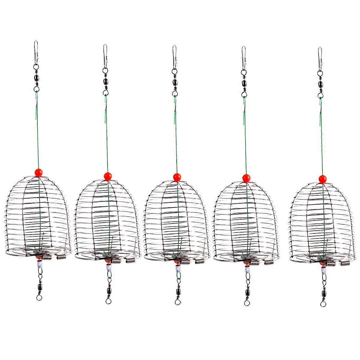 5Pcs Angelköder Käfig Köder Köder Köder Angelfalle Korb Angelgerät