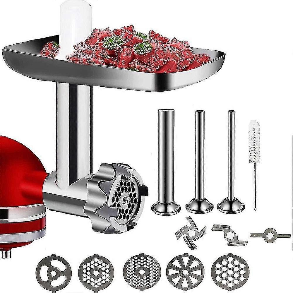 מטחנת מזון מתכת מצורף עבור מיקסר מעמד Kitchenaid, אביזרי מטחנת בשר כולל נקניק S