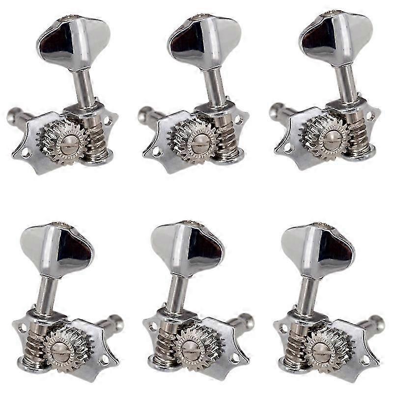 3L3R 6Pcs 1:18 Guitar String Tuning Pegs Tuner Machine Heads Knobs Tuning Keys for Acoustic or Elec