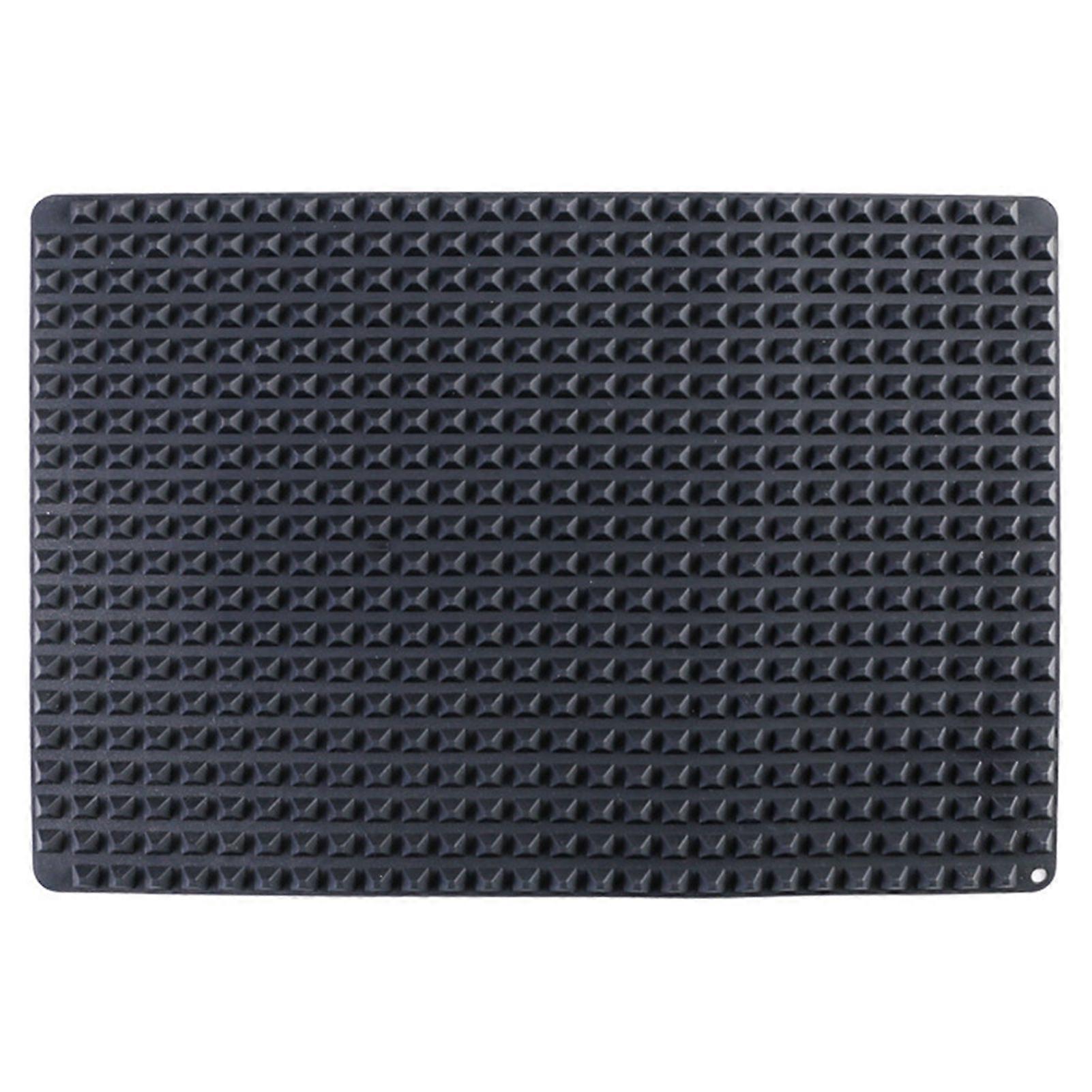 Silicone Baking Mat Non-stick Reusable Pyramid Cooking Mat BBQ with Grid Oil Filtering Baking Mat Multi-purpose Baking Accessory