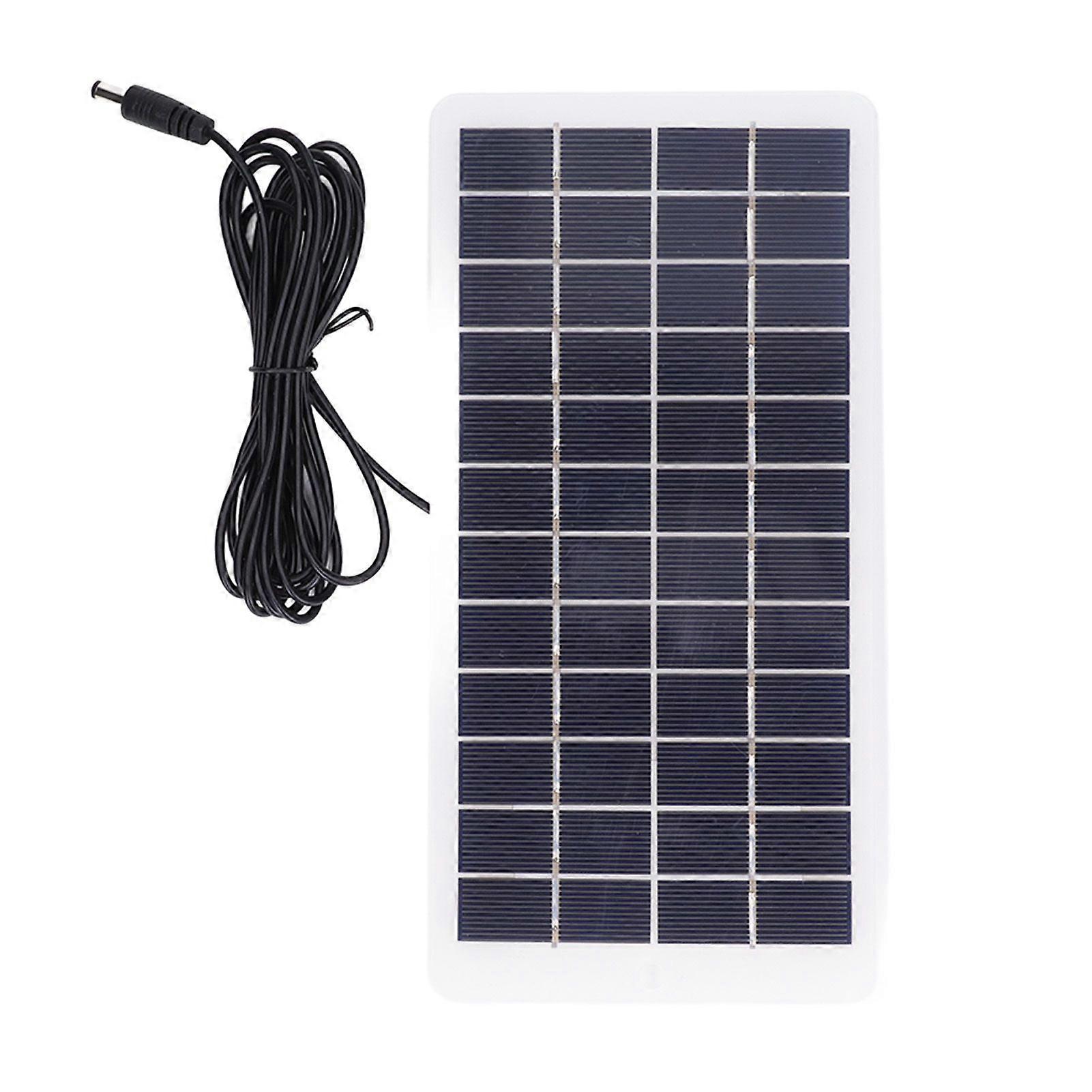 Solar Panel Polysilicon High Light Transmission Portable Solar Cell with DC Interface for 3.7V Battery 5W 12V