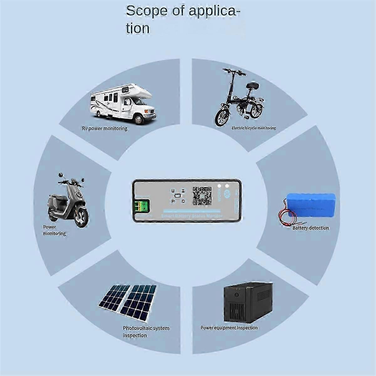 Kl500a Coulomb Meter 120v150a Battery Monitor Voltage Current Capacity Power Coulomb Counter Meter Bluetooth App Version