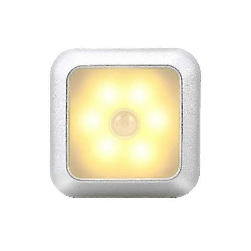 Silver Bedside Lamp with Motion Sensor, Warm Light