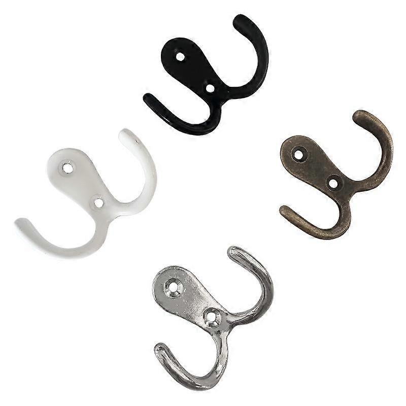 Antique Hook Small Wall Hanger Buckle Corner Lock Door Hook Hasp Latch Wooden Box Furniture Hardware Double Hook