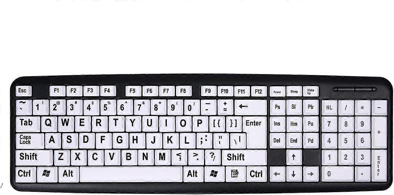 Teclado, Com fio, Letra Grande