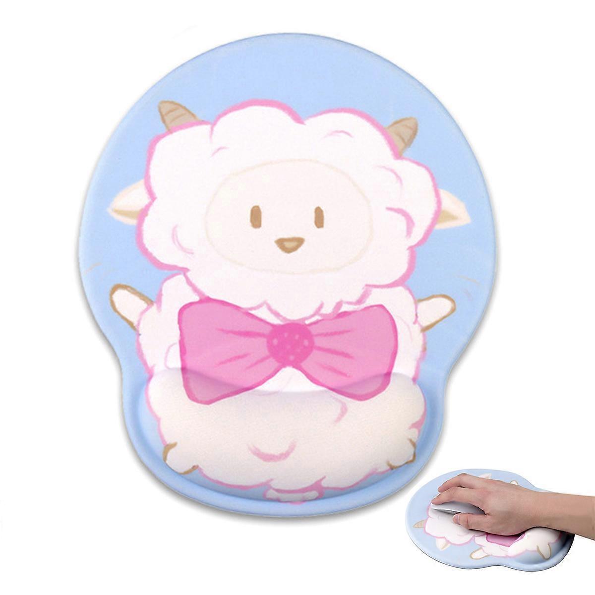 Mouse Pad with Wrist Support Cartoon Sheep Mouse pad for Home Office Gaming Working Computers Laptop