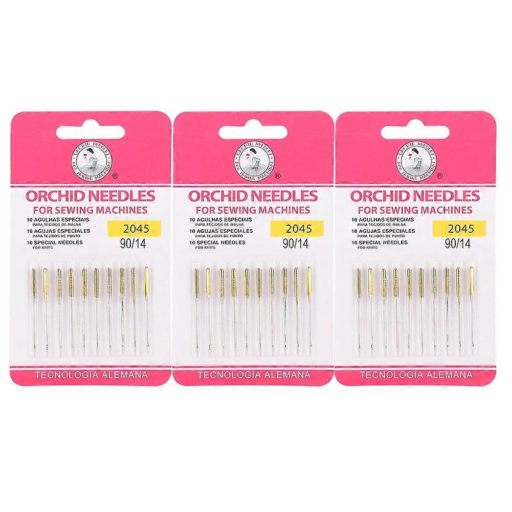 30PCs Household Sewing Machine Needle Crafts High Hardness Durability Non Breakage for Fabrics(14/90