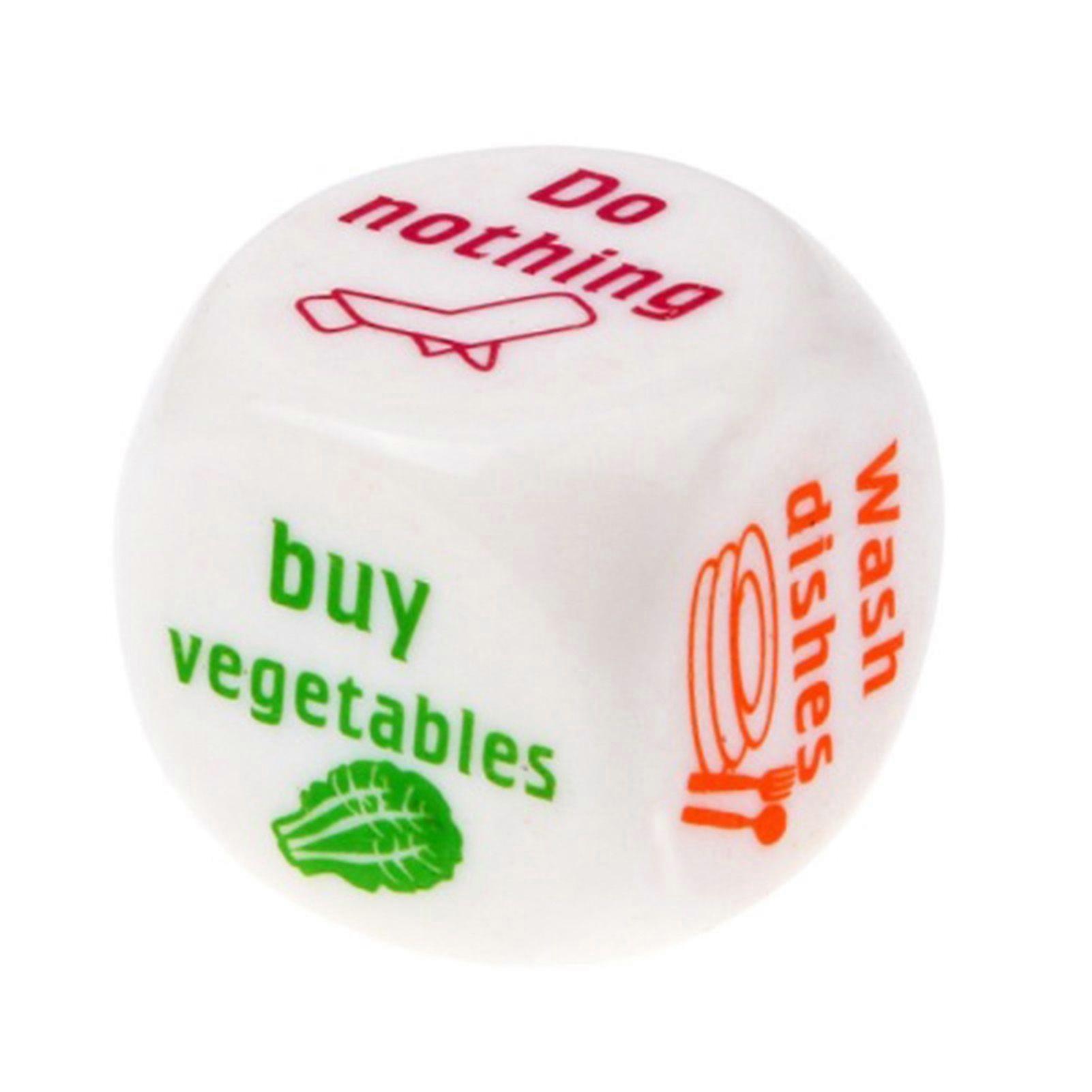 25MM Gospodărie Zaruri Distracție Chore Assignment Game Six-sided Pattern Rounded Corner Drăguț Family Housework Dice