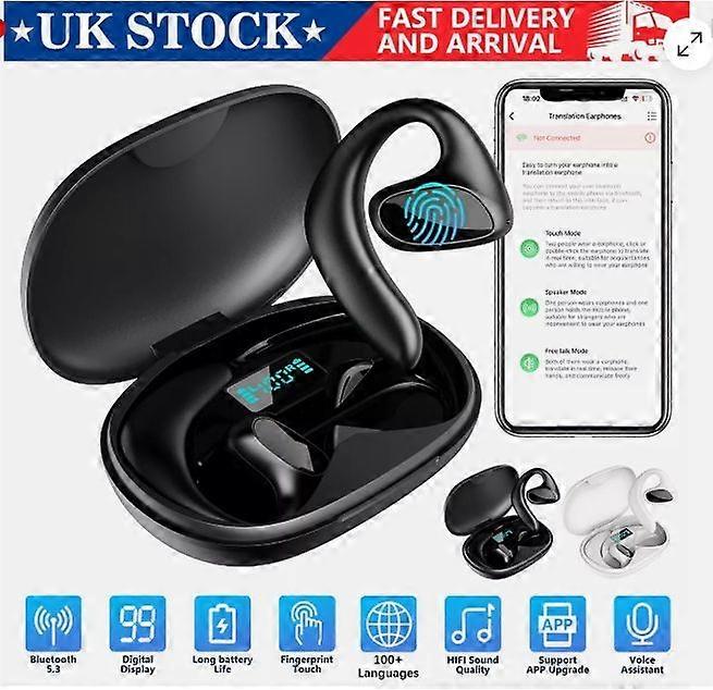 Translator Earbuds Sans fil Bluetooth Two Way Translator Device 144 Langues UK
