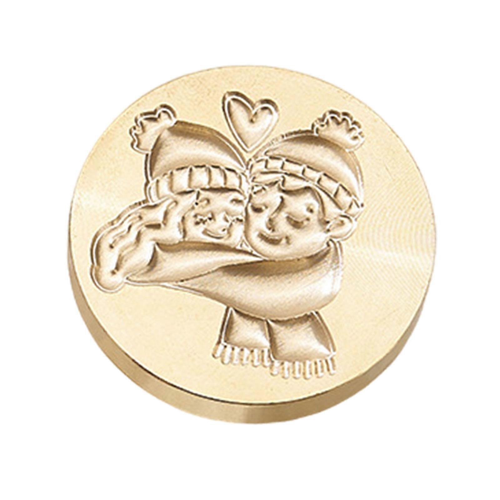 Valentinsdag-serien Forseglingsvoksstempel for julekonvolutter Bryllupsinvitasjonsdekorasjoner Par voksseglstempel