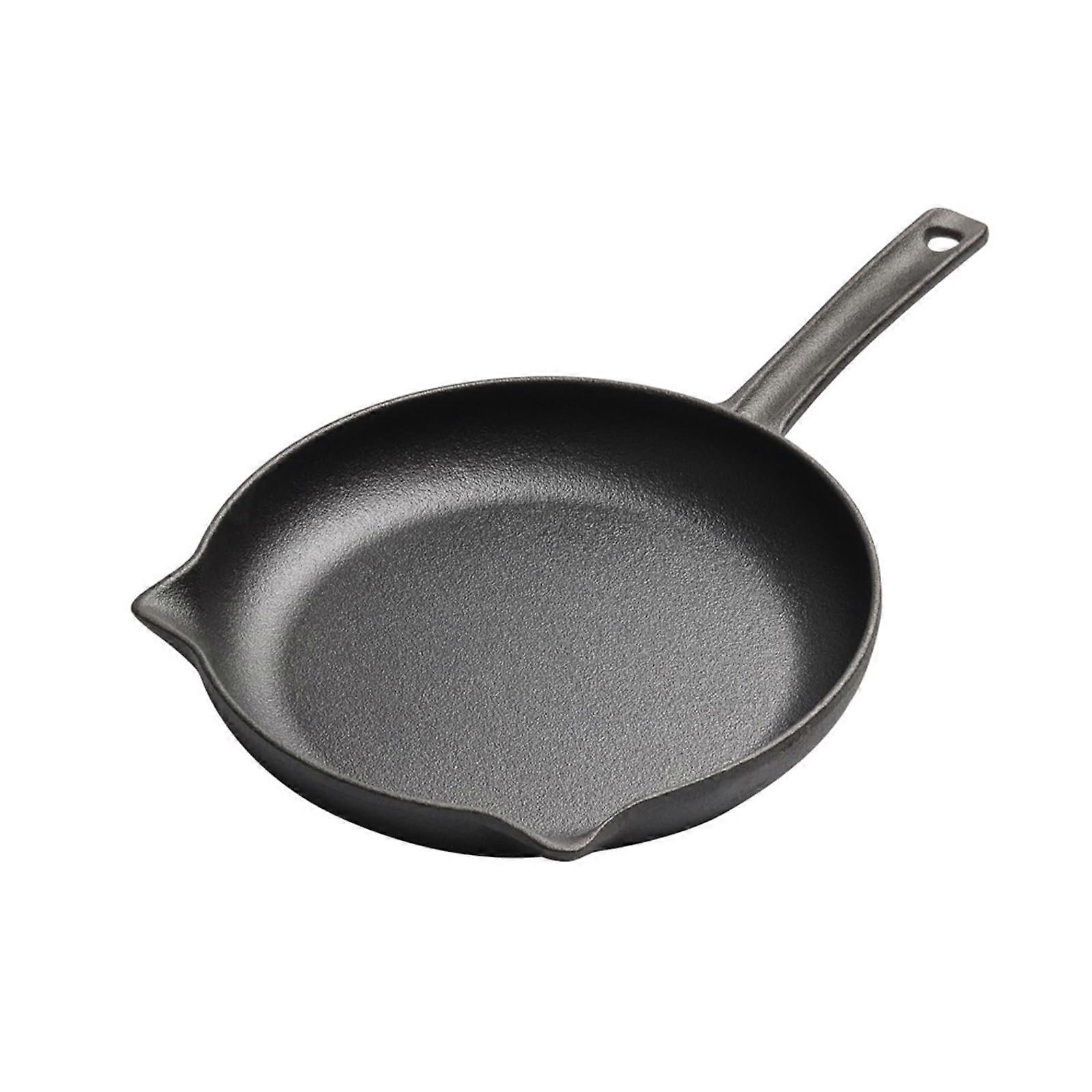 8.3-Inch Pre-Seasoned Cast Iron Grill Pan Skillet for Bacon, Burgers, and More - Durable Nonstick Cooking Surface