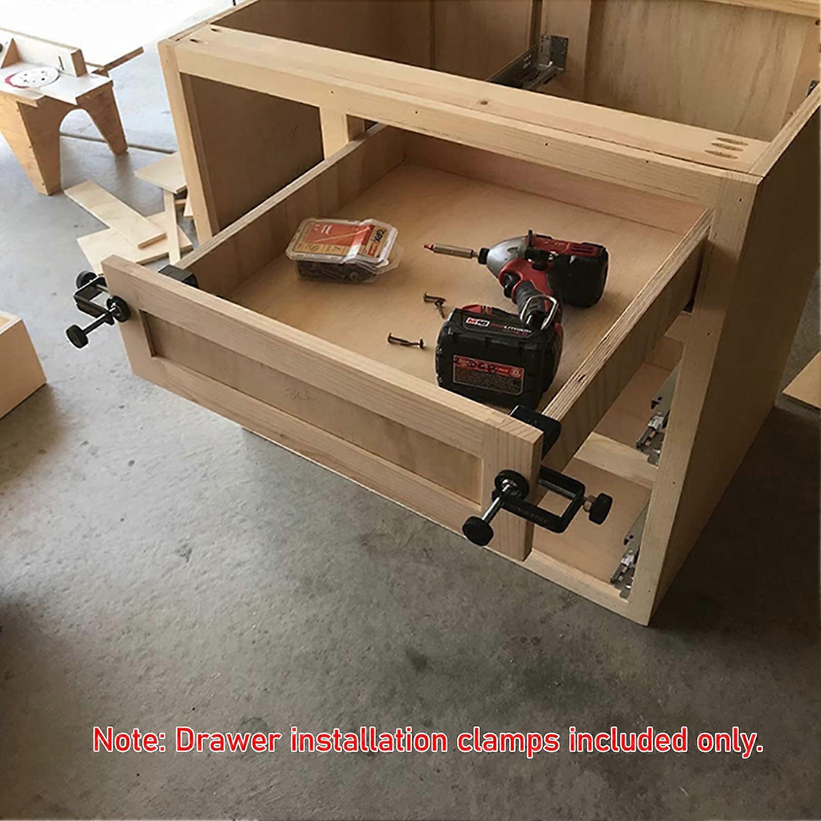 Drawer Installation Tool Adjustable Clamp for Drawer Front Panel, Cabinet Hardware Jig for Precise Alignment, Auxiliary Hand Tools