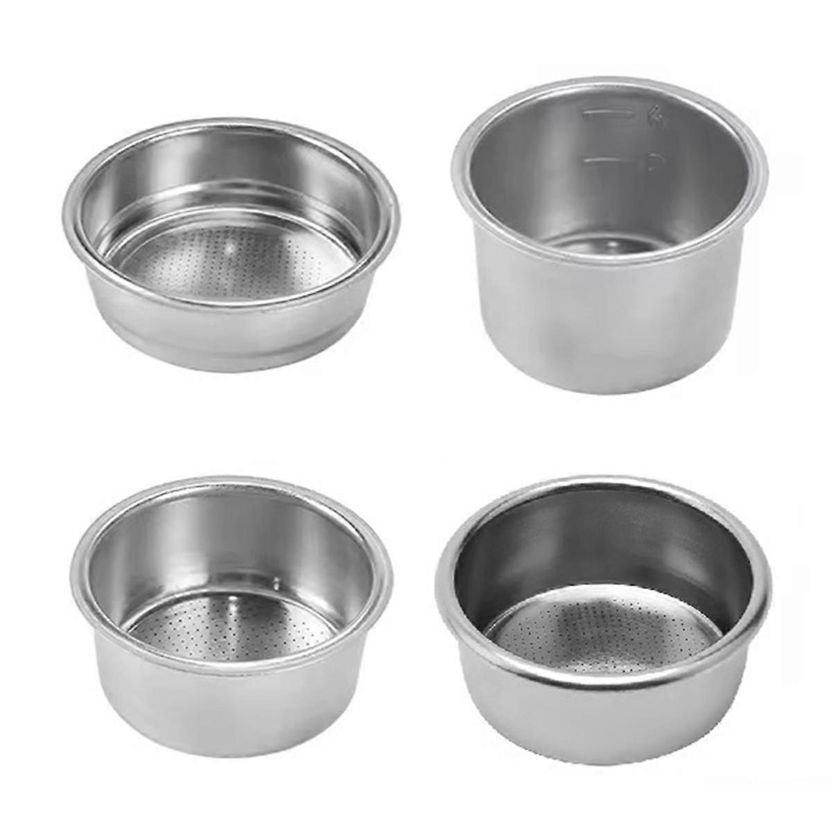 51mm Coffee Filter Basket Replacement Stainless Steel Suitable for Bottomless Filter Pots 4 Tools