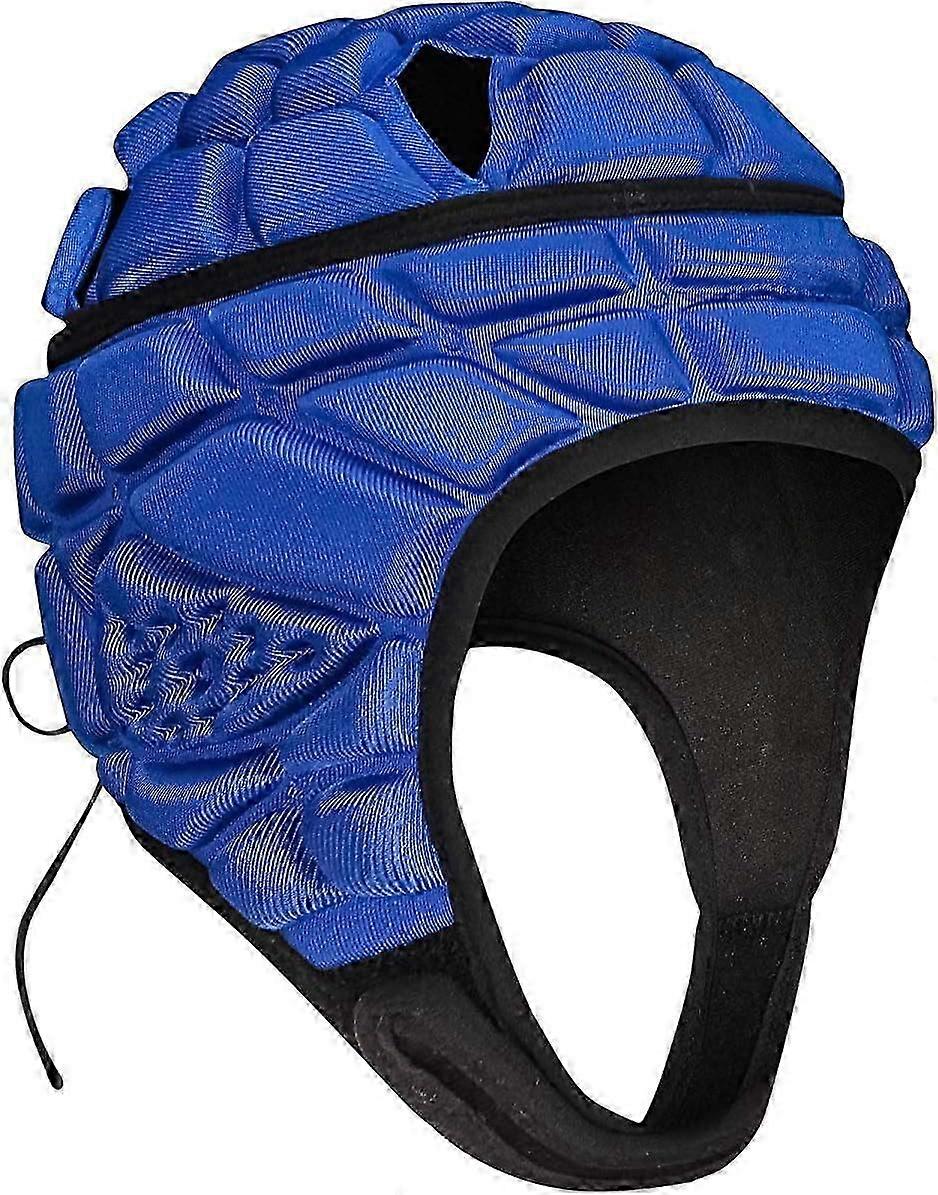 Ράγκμπι Headguard, Scrum Cap Junior Kids Boys προστατευτικό κάλυμμα κεφαλής, παραγεμισμένο κράνος εργαλείων για την προστασία κεφαλής (μπλε, μ)