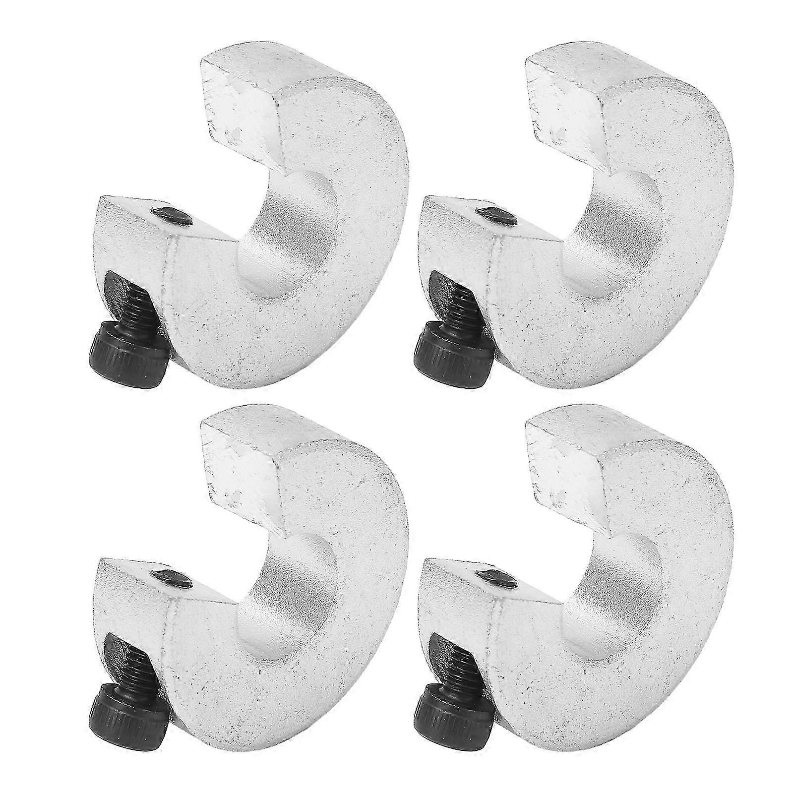4 stuks lineaire railaskraag 12 mm ID 30 mm OD 10 mm dikte aluminiumlegering aslimiet bevestigingsring met M4-schroef f74