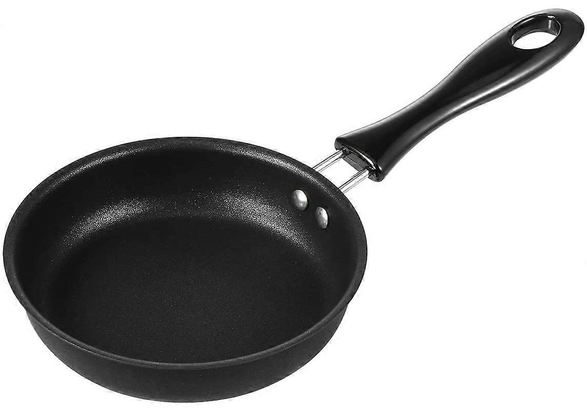 Safety And Healthy Design Nonstick Egg Pan, Portable Mini Pan Ideal For Camping And Tailgating, Perfect For Frying Eggs And Mini Pancakes (4.72 Inch)