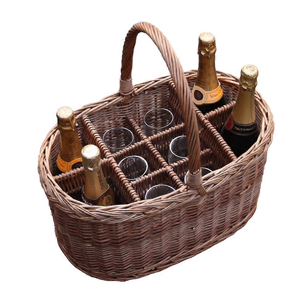 Oval Festival Wicker Drinks Basket