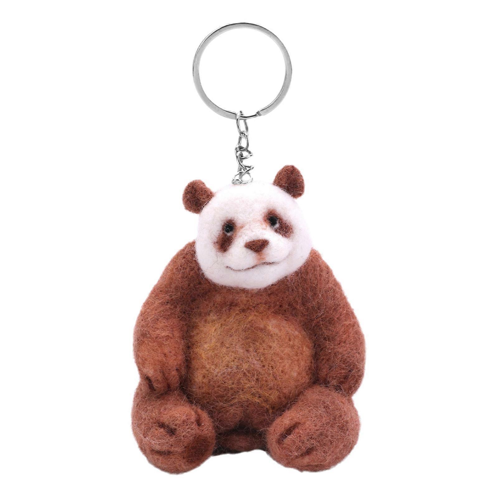 Panda Animal Wool Felted Set Acul de pâslă Consumabile de pâslă cu instrucțiuni Ac de pâslă pentru începători