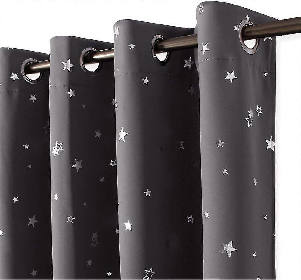 ستائر غرفة الفتيات - Kids'Star التعتيم الستار أنماط الفضة مضاءة كتلة الأقمشة