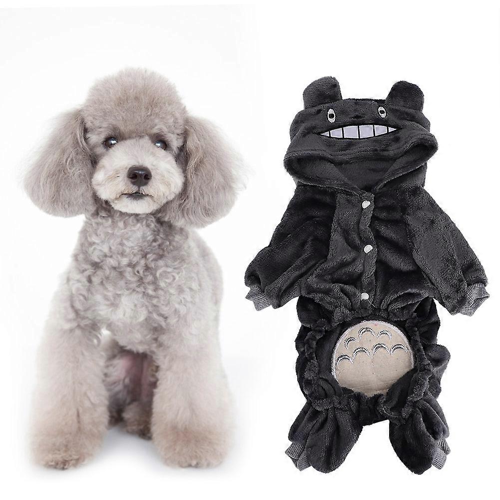 Coral Fleece Pet Clothes for Dogs and Cats, Warm Cartoon Costumes for Autumn and Winter, Soft Cozy Material, Various Sizes