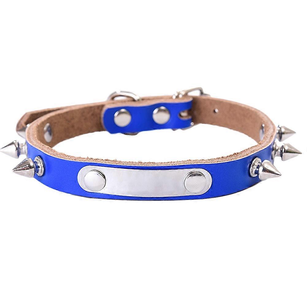 Pure Color PU Leather Dog Collar, Adjustable Pet Puppy Collar