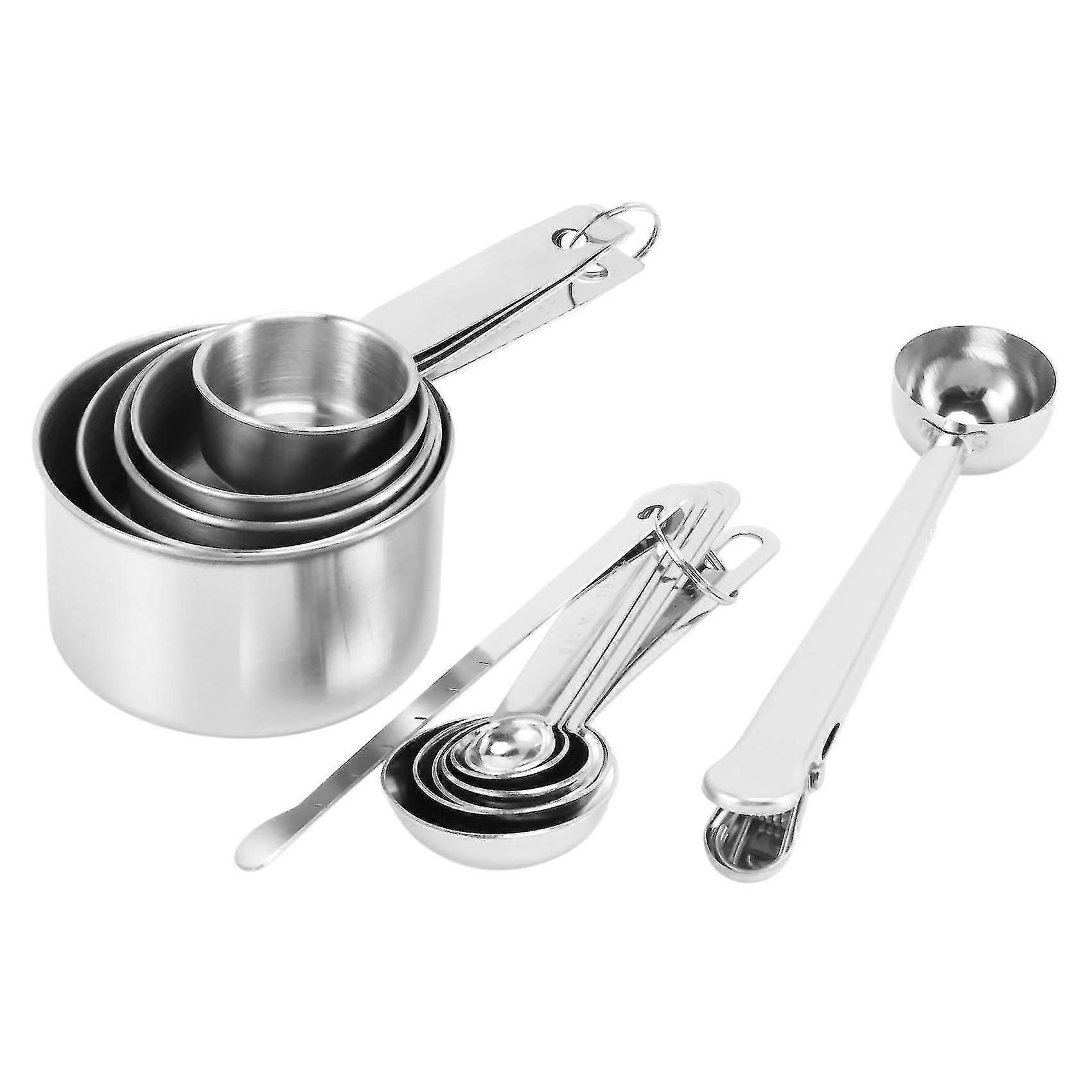 13 Stück Messbecher und Löffel Set, Messbecher Set und Messlöffel Set 1 Kaffee Messlöffel