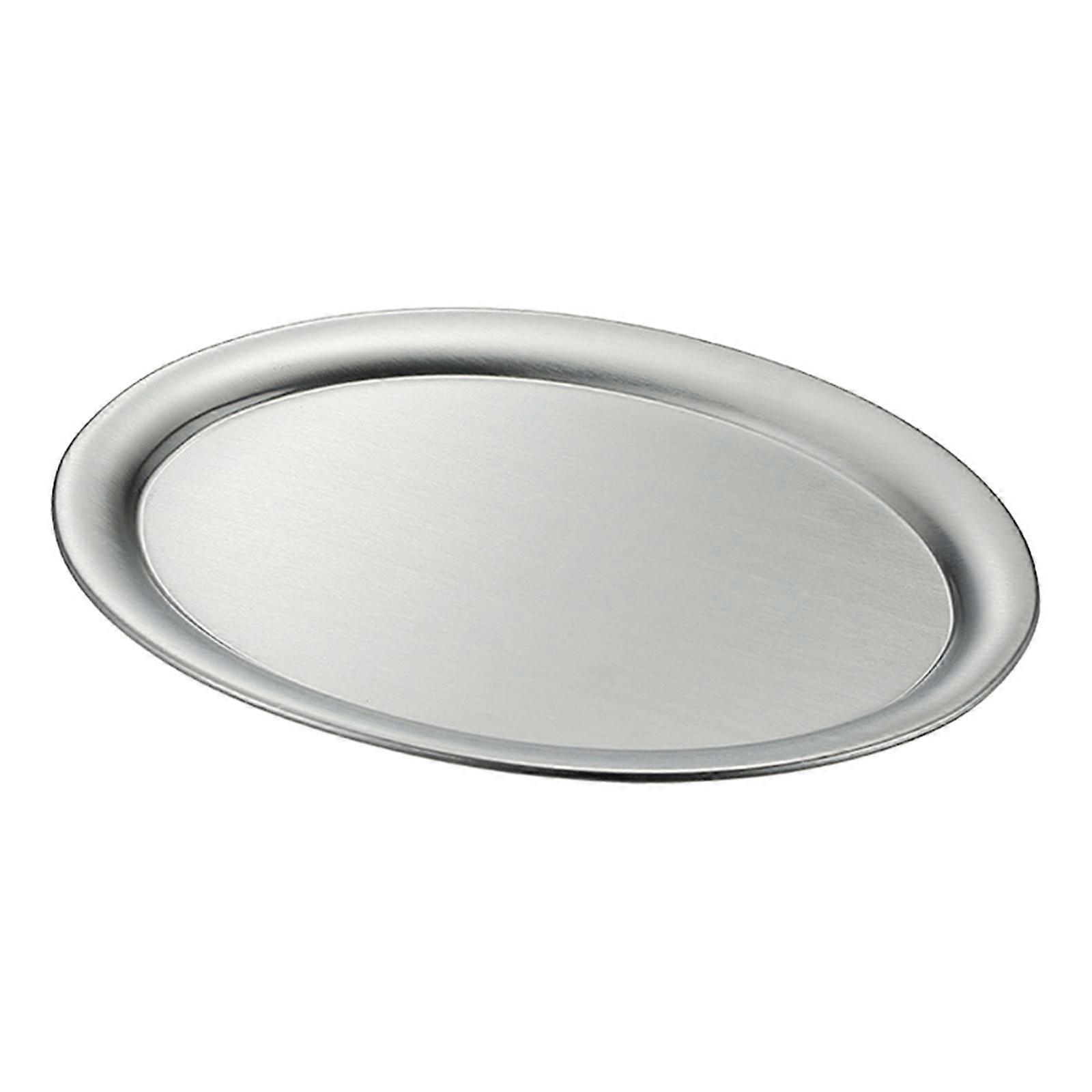 Stainless Steel Dinner Plates Dinner Plate Stackable Oval Kitchenware Serving