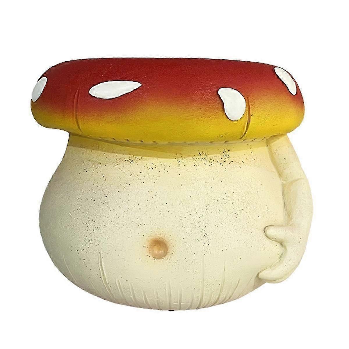 Cute Belly Mushroom Planter, Colorful Unique Succulent Pots with Drainage, Rainbow Small Body Flowe DS