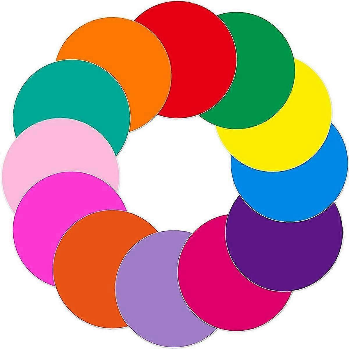 12Pcs Dry Erase Circles Removable Vinyl Dot Stickers for School Classroom Table & Desk 11.8Inch