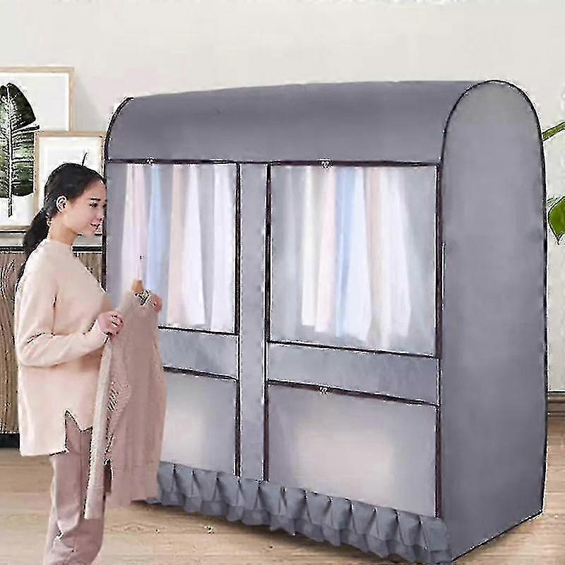 Large Capacity Dustproof Clothing Rack Cover With Zipper & Visible Window