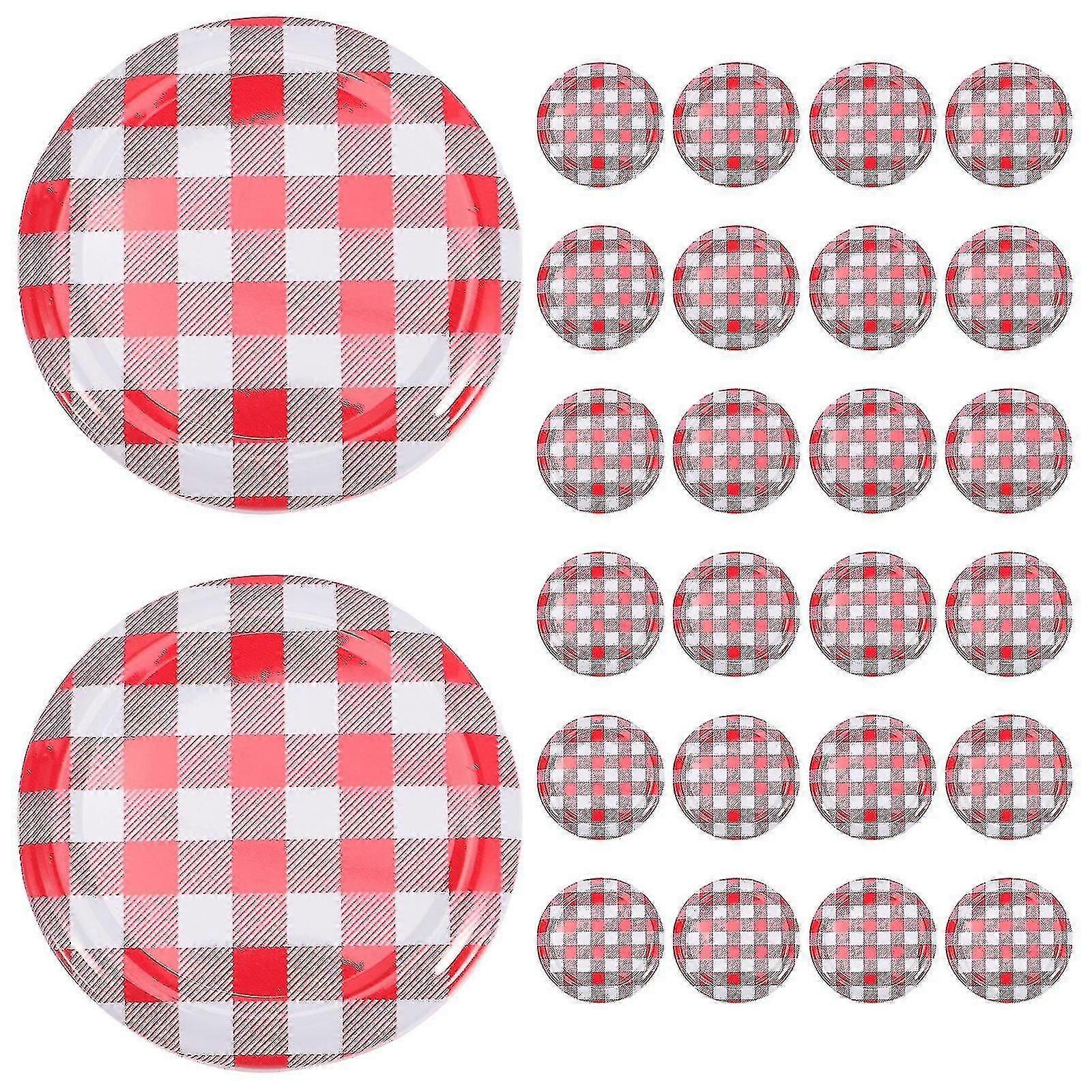 40pcs Jam Jars Lids Wide Mouth Screw Lids Twist Off Lids Storage Caps For Canning Jars