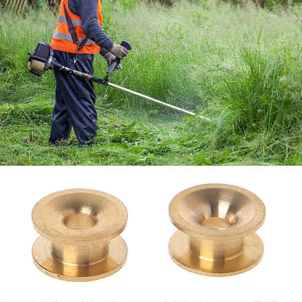 2Pcs Brass Trimmer for Head Eyelet Garden Tool Part Strimmer Line Retainer Unive Gold