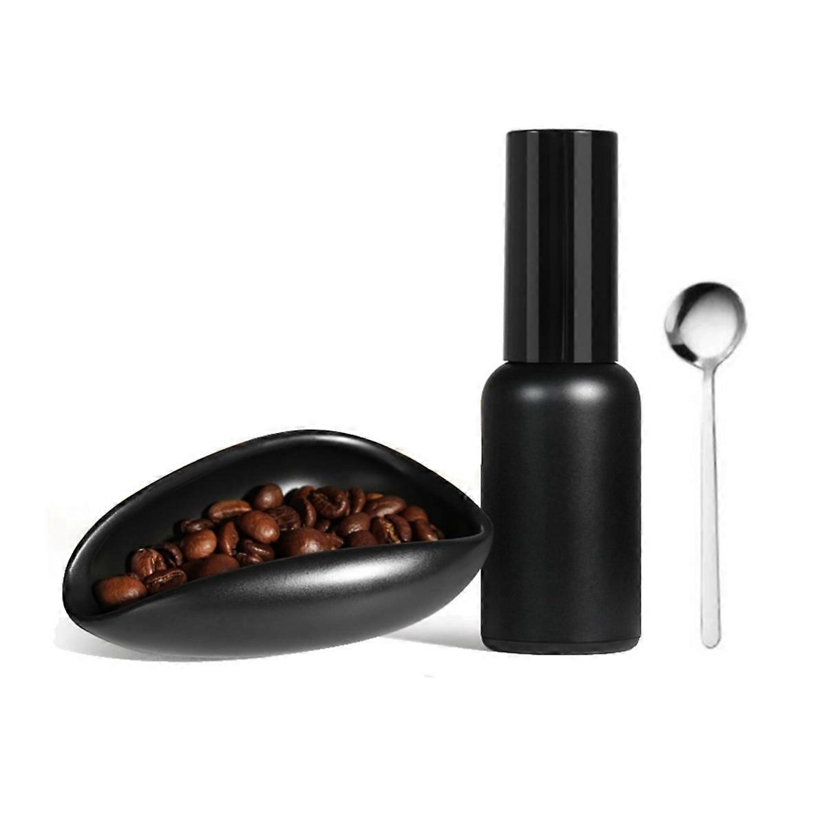 Coffee Bean Dosing Cup and Sprays Bottle Set Ceramic Coffee Bean Container for Vessel Espressoy with