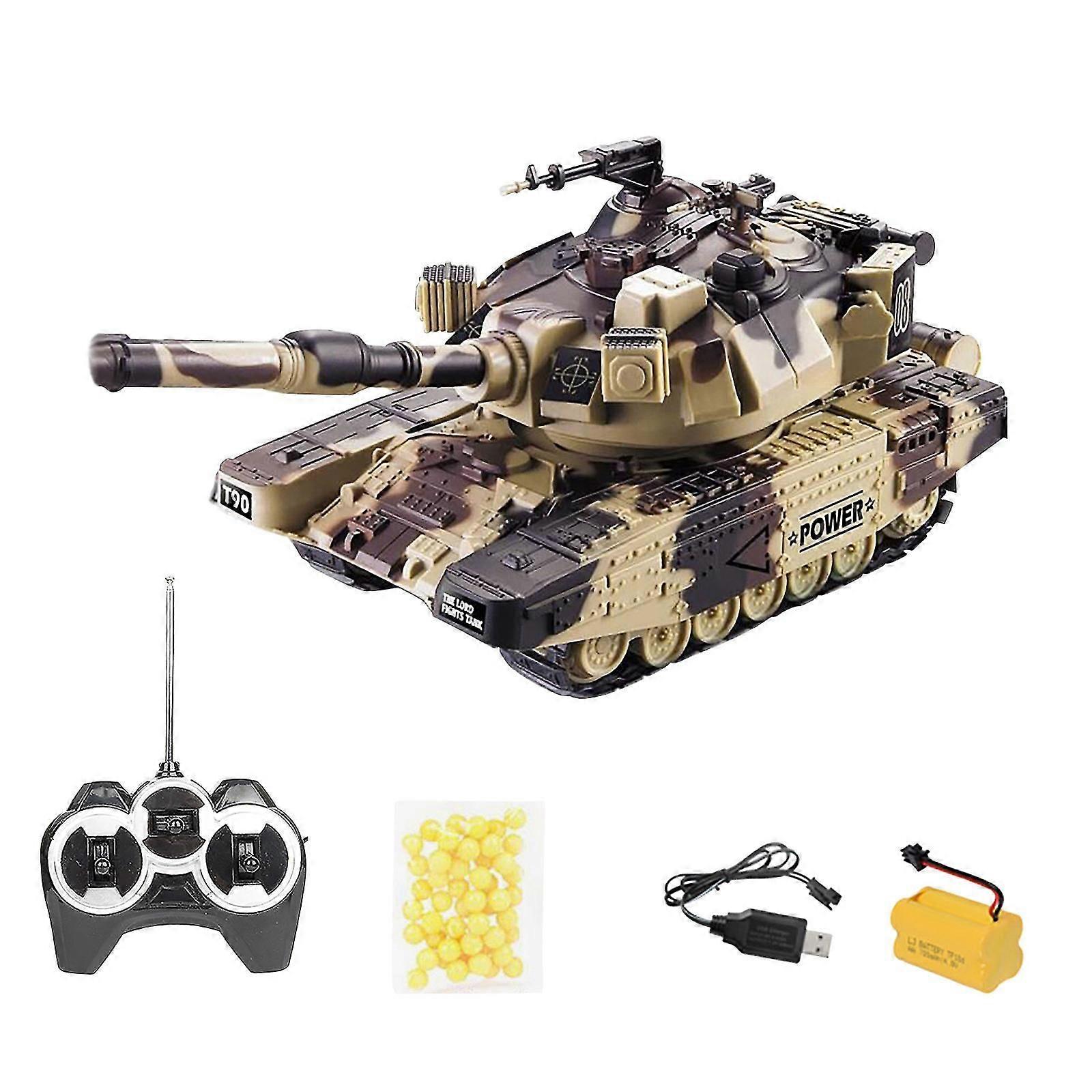 1:32 Military War Remote Tank Heavy Large Interactive Remote Control Toy Car With Bullets