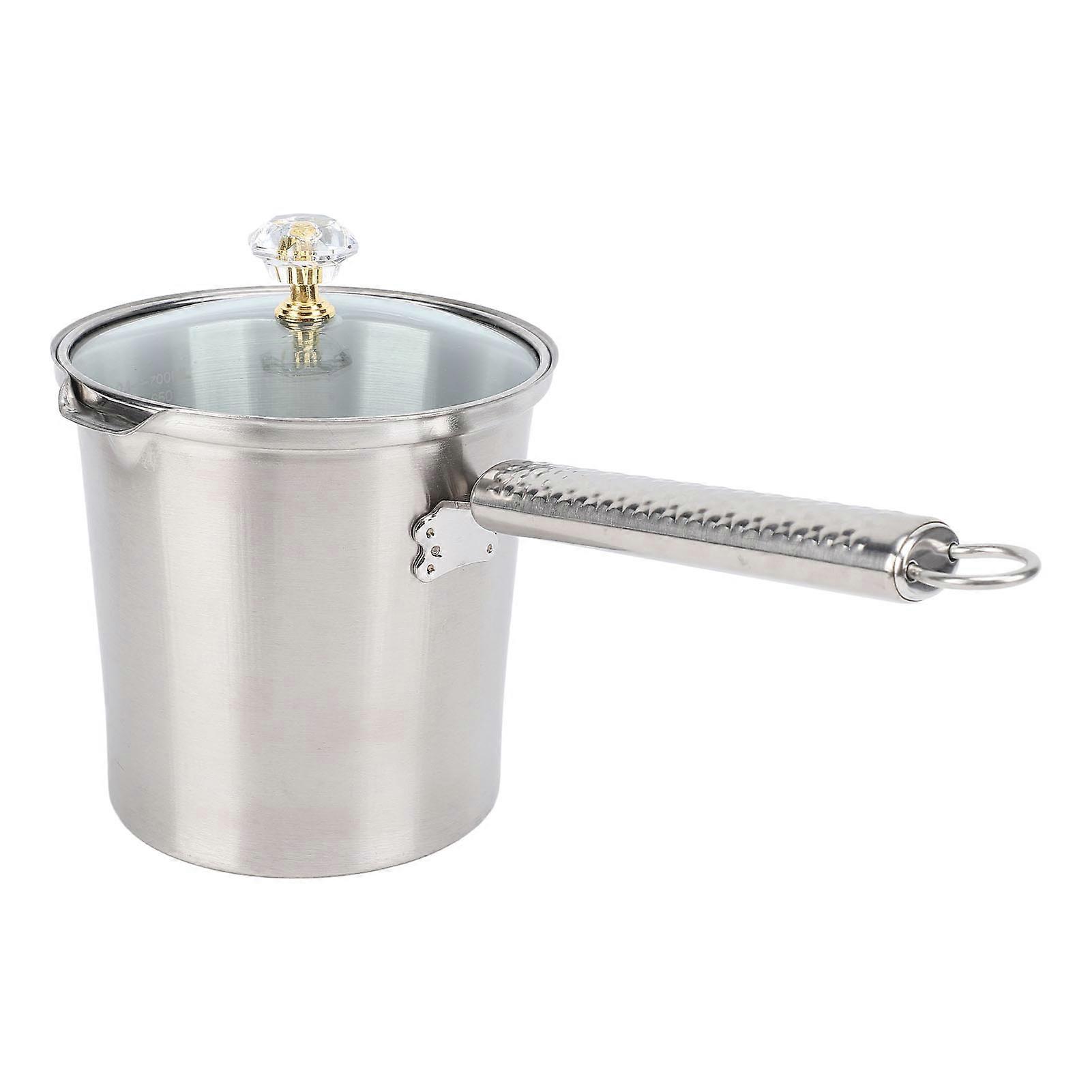 Milk Frothing Pitcher 700ml Stainless Steel Long Handle Milk Frothing Jug for Coffee Making Tea 