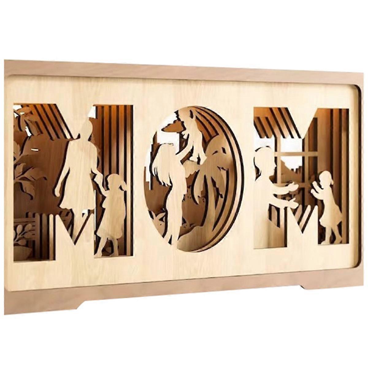 Multi-Layer Stand-Up Shape for Mom & Daughter Ornaments Festival Gift
