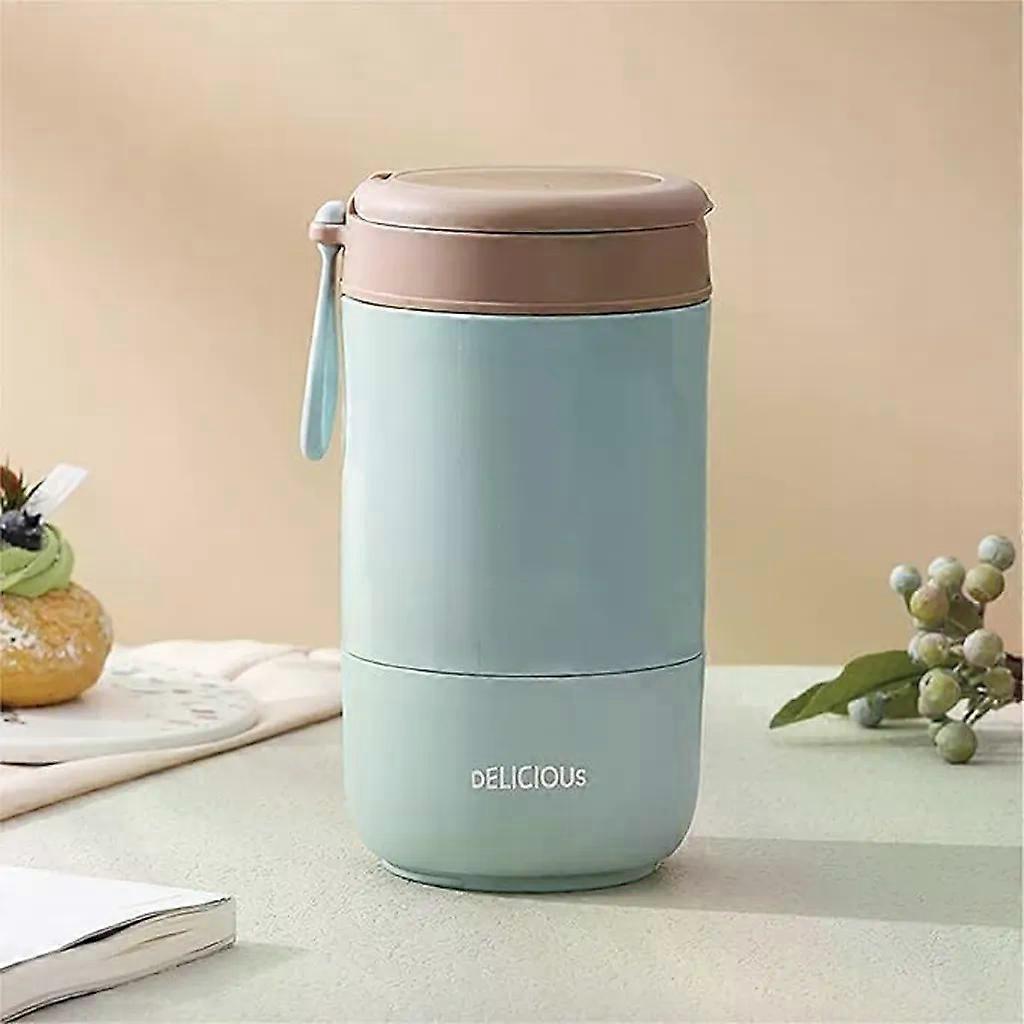 680ml Double-Layer Thermo Lunch Cup, Leak-Proof Stainless Steel Food Container for Muesli, Soup & Snacks – Insulated Travel Mug for Work, School, Blue