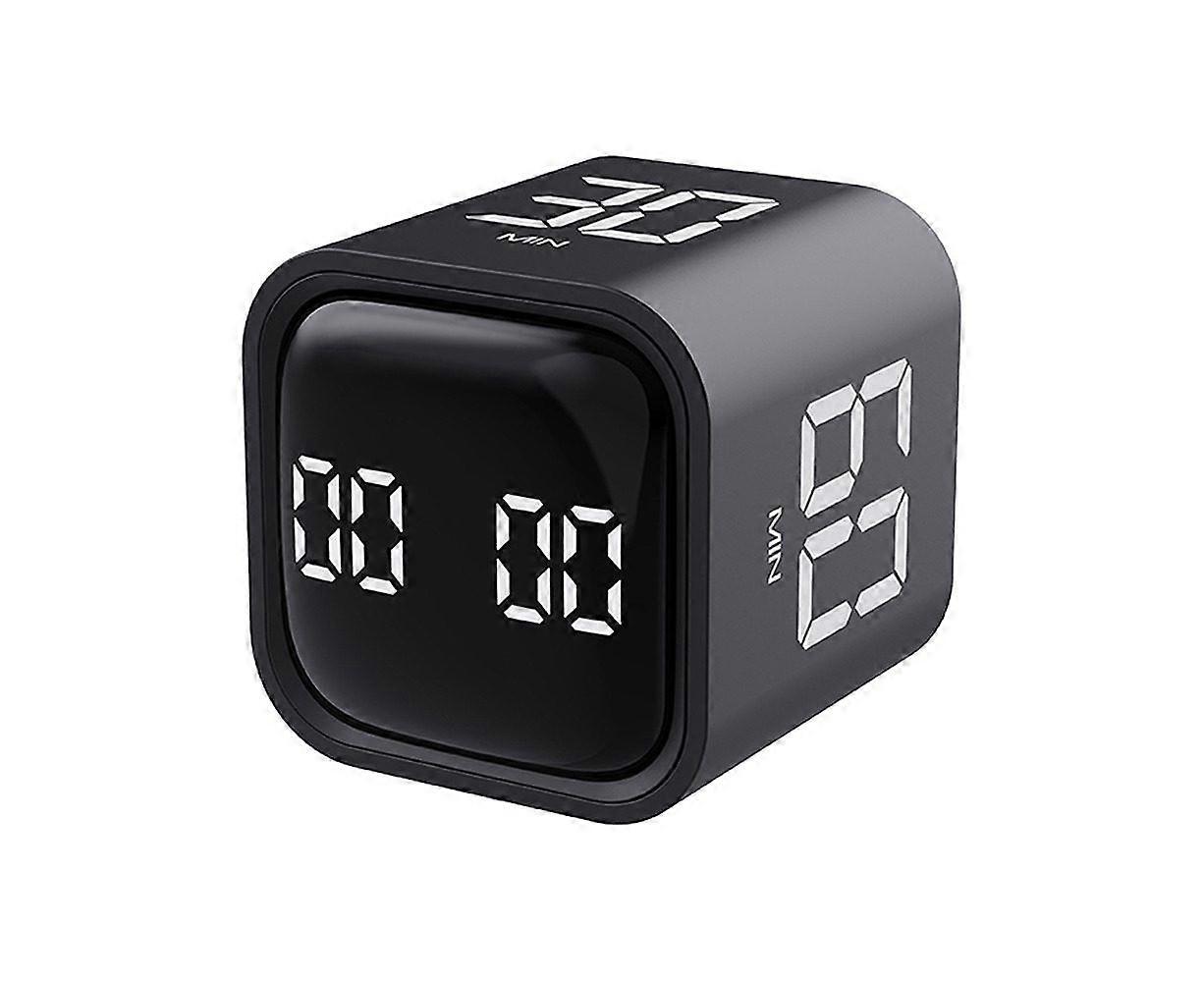 F4 Portable Cube Timer with Gravity Sensor - Count Up/Down, Mute/Vibrate, Loud/Quiet Options, USB-C Charging