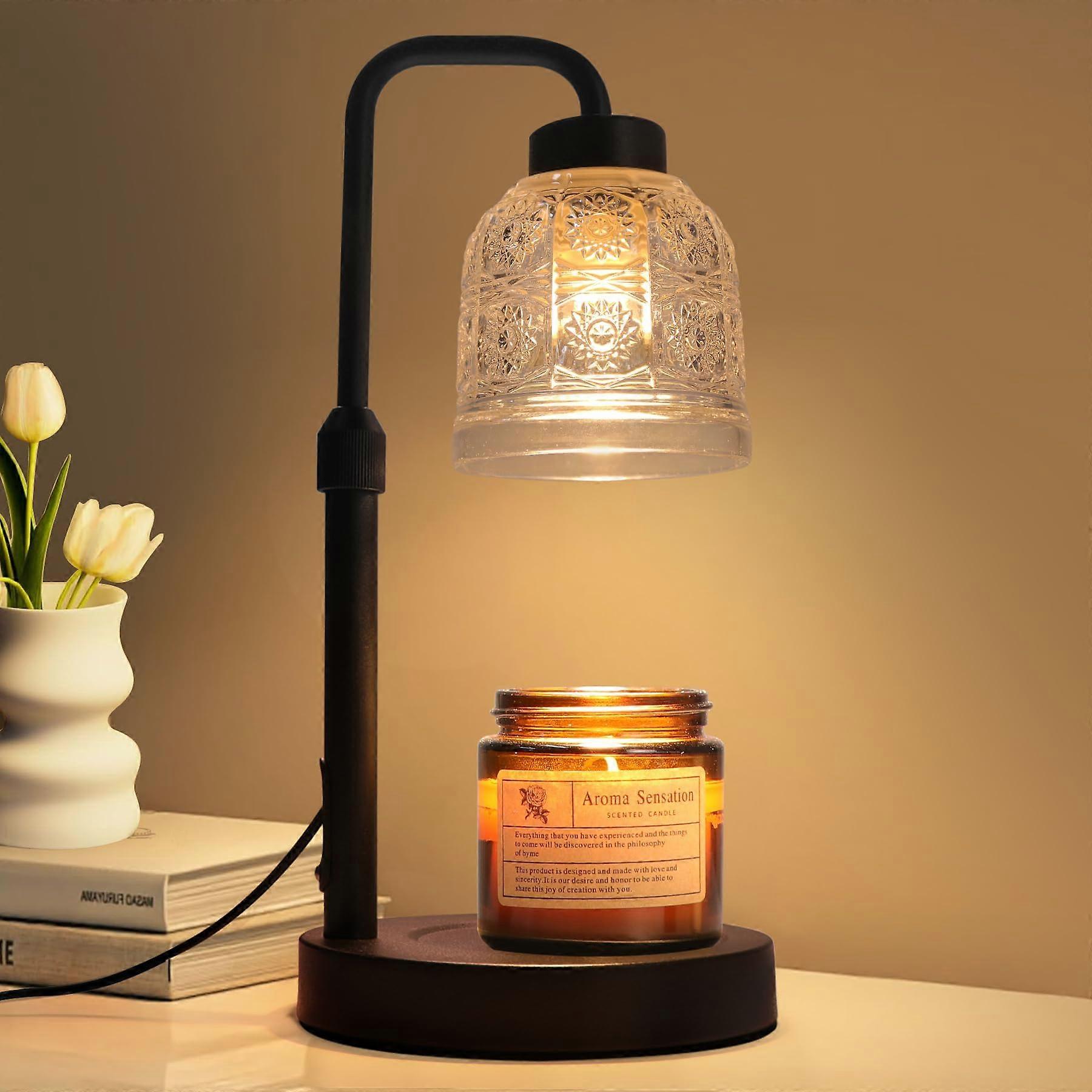 Timer Candle Heater Lamp - Adjustable Height and Racable Electric Candle Heater Lamp 2 Bulb, Candle Heater Christmas for Mother and Women