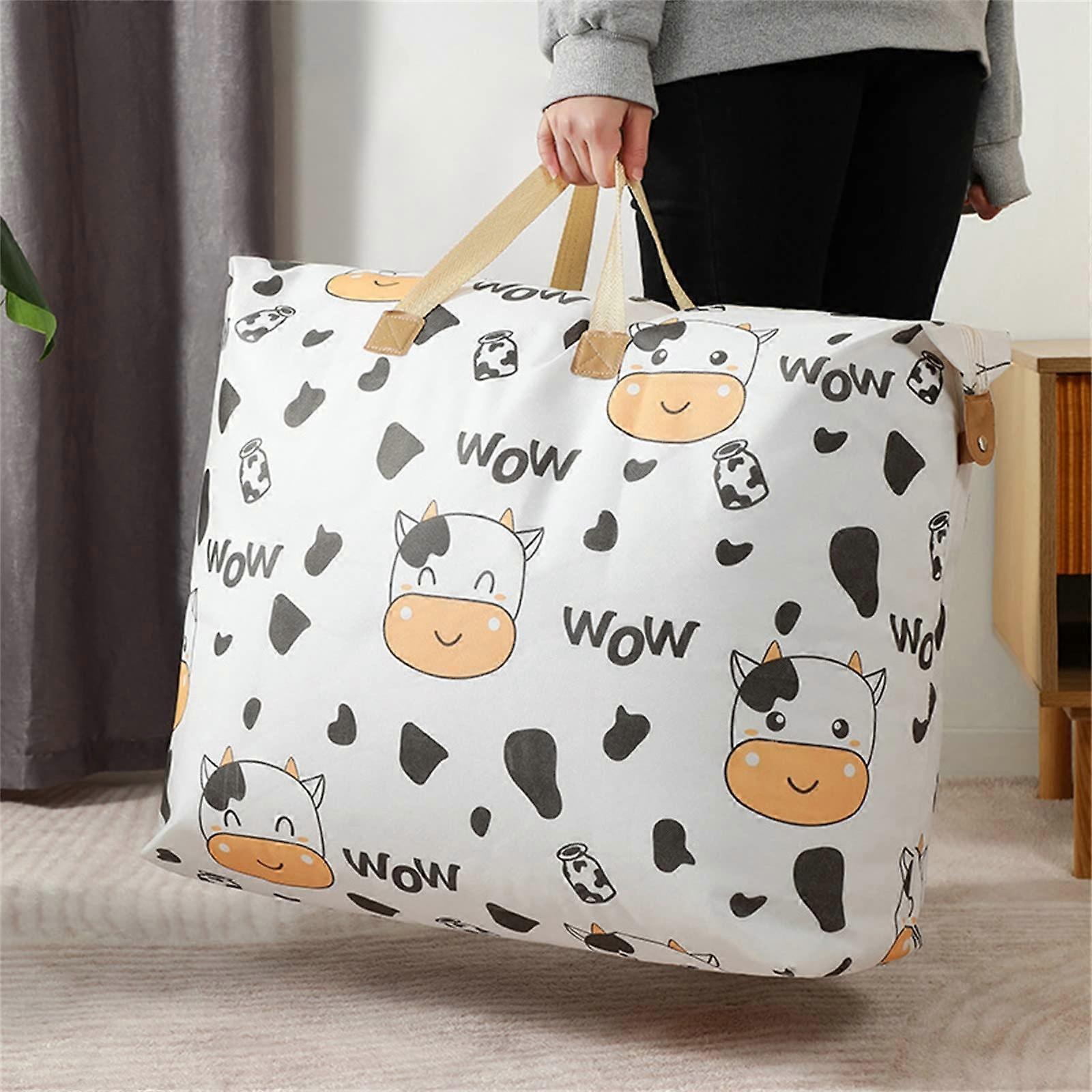 Extra Large Storage Bags for Moving, Reinforced Organizer for Duvet and Blanket, Foldable Design, Heavy Duty Fabric