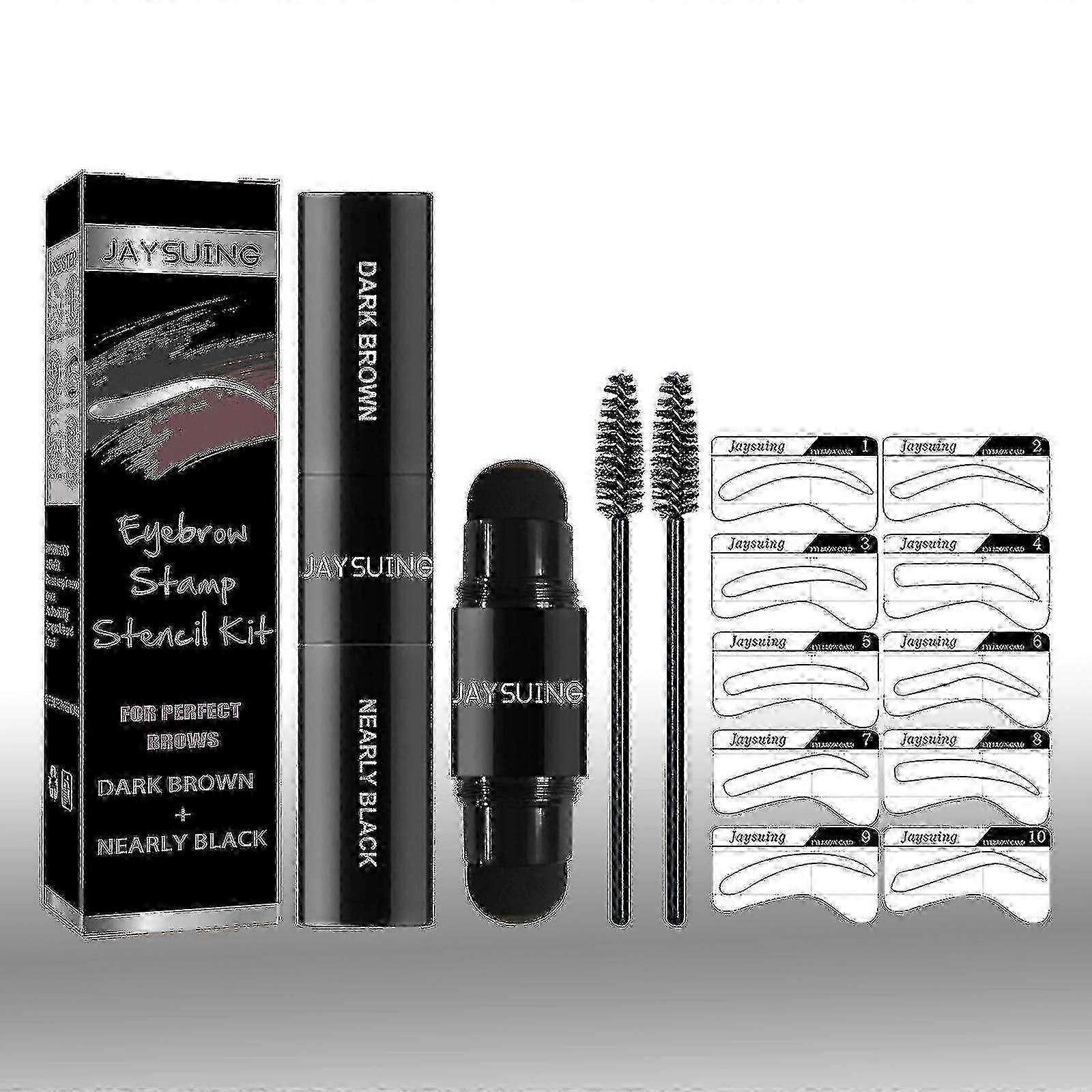 Jaysuing Eyebrow Print Set Lazy Makeup Eyebrow Print Eyebrow Cream Hairline Natural Waterproof Not Smudged Eyebrow Cream