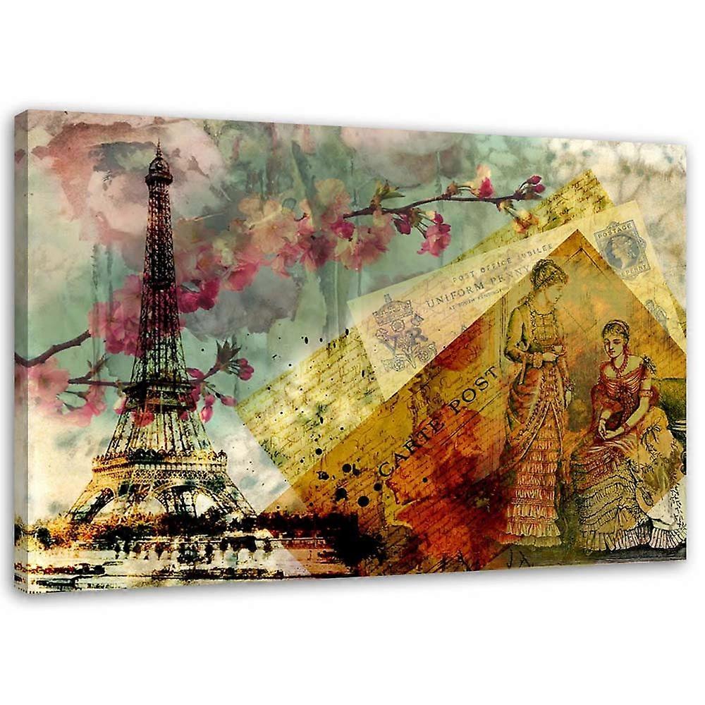 Lienzo, Postal de París - 120x80