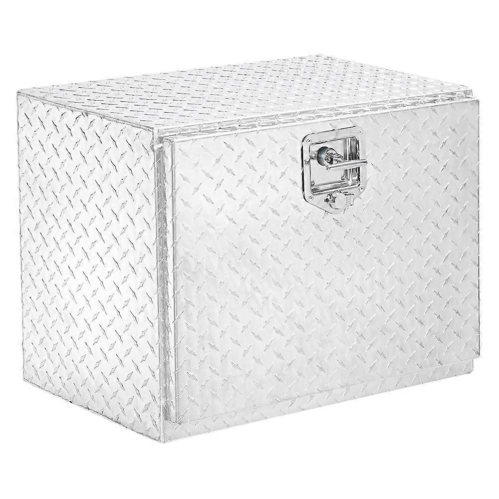 24' Aluminum Truck Tool Box, Diamond Plate with Lock Keys, Tool Storage