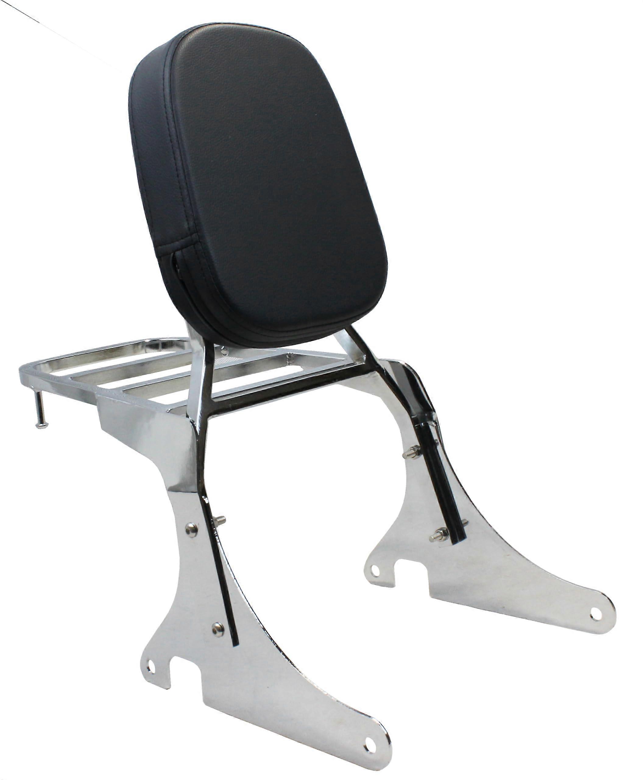 YHMOTO Backrest Sissy Bar with Luggage Rack Set Fits For Kawasaki Vulcan VN400 VN800 19952012 Chrome