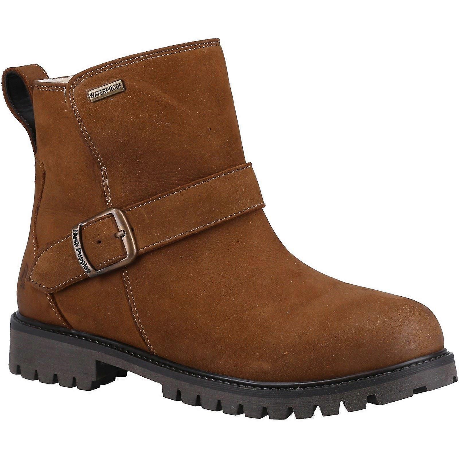 Hush Puppies Wakely Tan Leather Ladies Boots